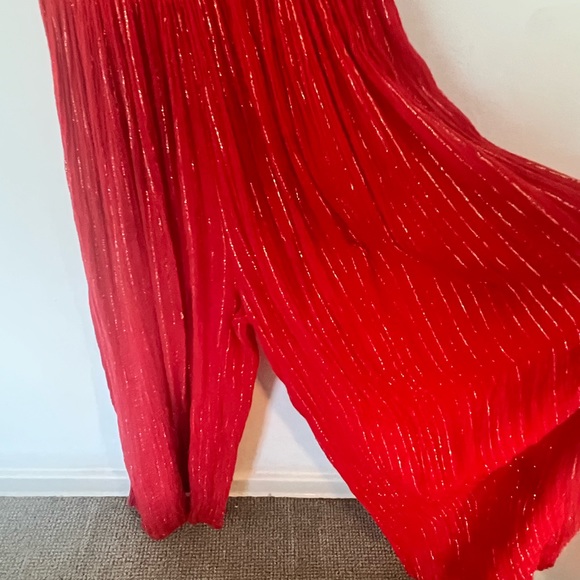 Vintage Red and Gold Jumpsuit - Picture 4 of 4